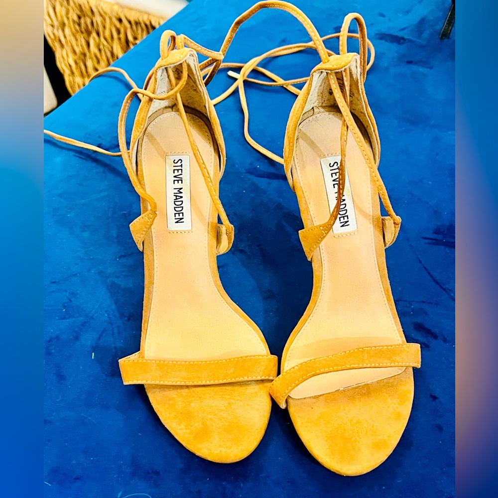 Steve Madden Brown Suede Lace Up Heels